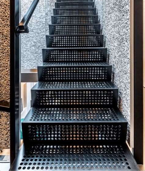 perforated metal sheet staircase|perforated metal stair treads.